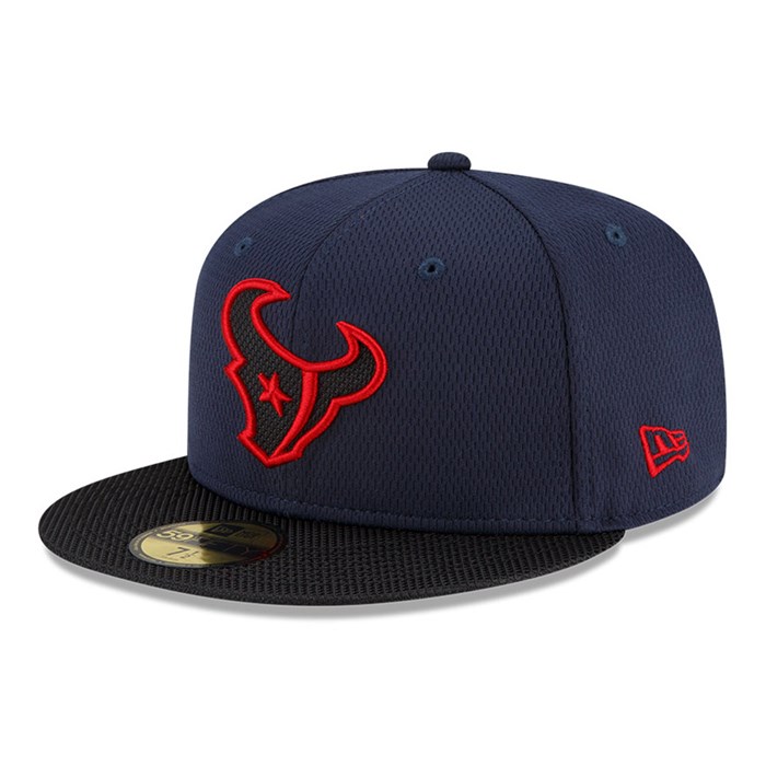 Houston Texans NFL Sideline Road 59FIFTY Lippis TummanSininen - New Era Lippikset Tarjota FI-108925